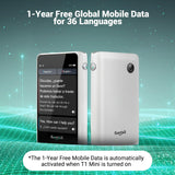 Fluentalk by Timekettle, T1 Mini Translator Device No WiFi Needed, Built in 1-Year Global Mobile Data, Supports 36 Languages and Photo Translation, Instant Language Translator for Travelling Freely