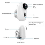 Adorbee A3 Rechargeable Battery Outdoor Wireless Security Cameras