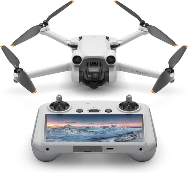 DJI Mini 3 Pro (DJI RC) – Lightweight and Foldable Camera Drone with 4K/60fps Video, 48MP Photo, 34-min Flight Time, Tri-Directional Obstacle Sensing, Ideal for Aerial Photography and Social Media