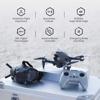 DJI FPV Combo - First-Person View Drone UAV Quadcopter with 4K Camera, S Flight Mode, Super-Wide 150° FOV, HD Low-Latency Transmission, Emergency Brake and Hover, Gray