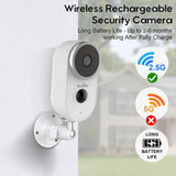 Wireless Rechargeable Battery Powered WiFi Camera, Home Security Camera, Night Vision, Indoor/Outdoor, 1080P Video with Motion Detection, 2-Way Audio, Waterproof, compatible with Cloud Storage/SD Slot