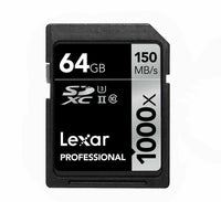 Lexar Professional 1000x 64GB SDXC UHS-II V60 Class 10 SD Card Read 150MB/s